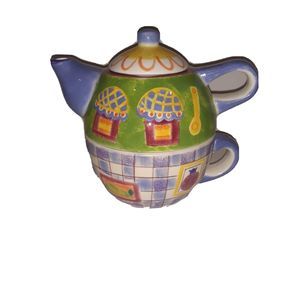 Teapot And Cup whimsical  personal teapot.